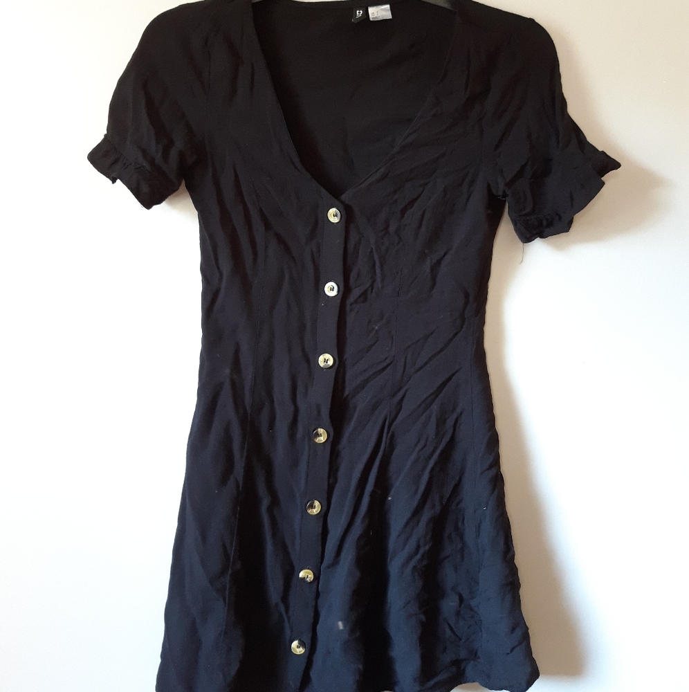Black Button Down Dress
